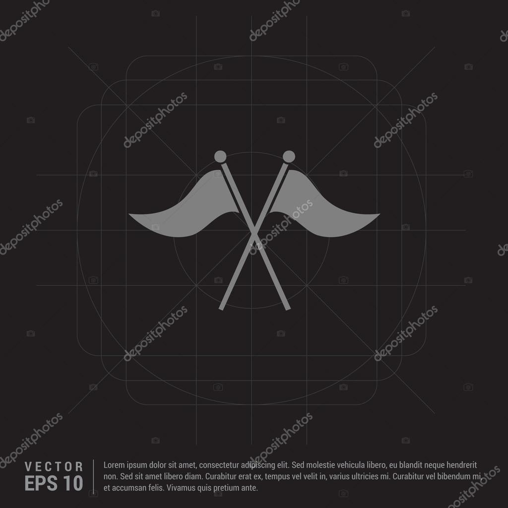 Golf flags logo icon. vector illustration