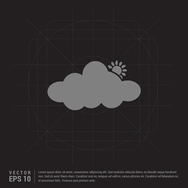 Weer zon wolk pictogram — Stockvector