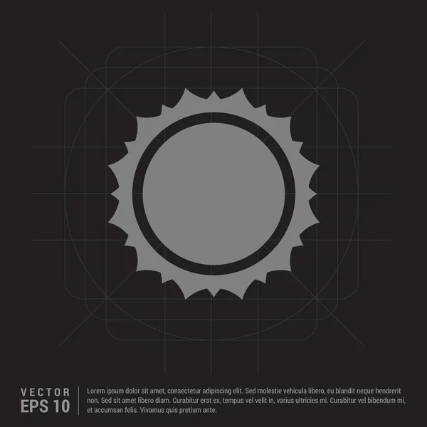 Zon, zonne-symboolpictogram — Stockvector