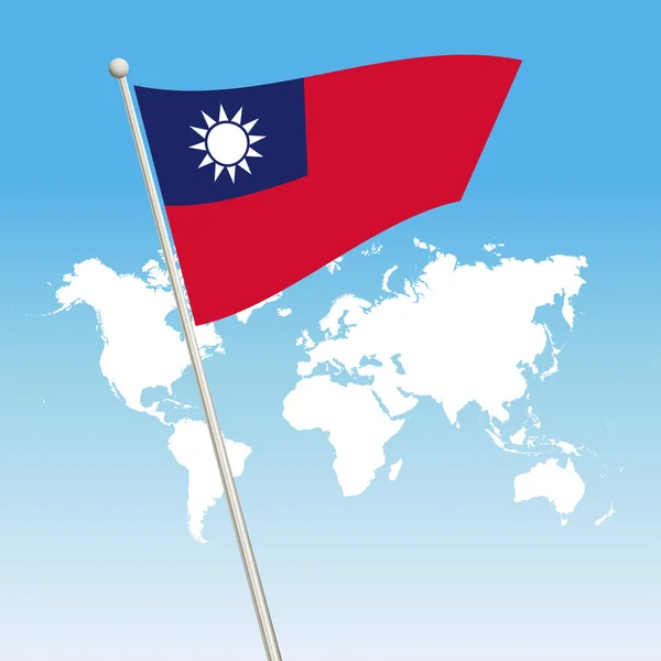 Taiwan flag symbol — Stock Vector