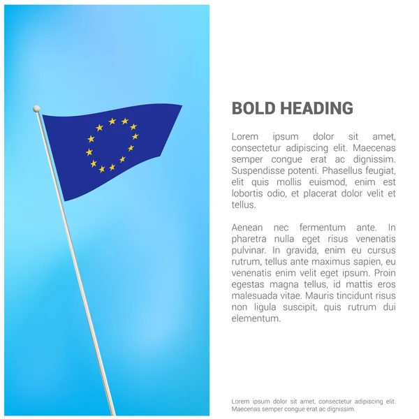 Brochure drapeau de l'Union européenne — Image vectorielle