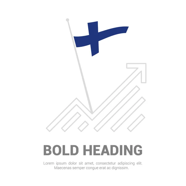 Ikona příznaku Finsko — Stockový vektor