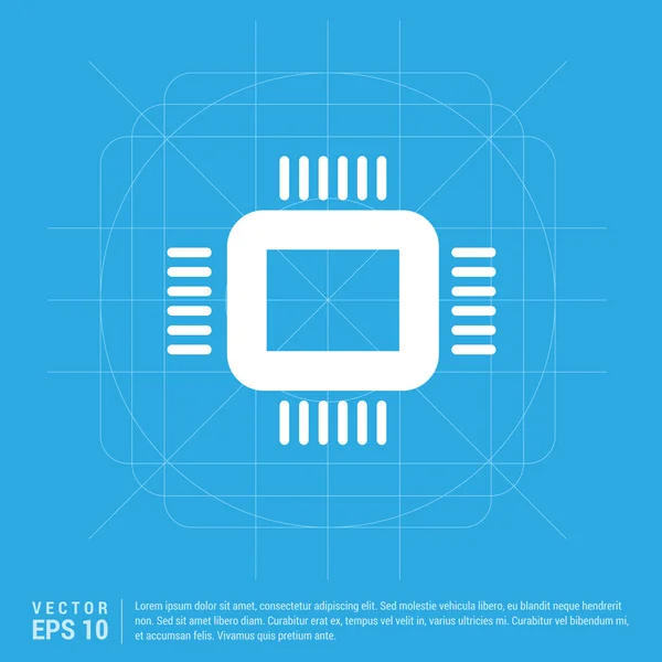 Ícone do chip do processador cpu — Vetor de Stock