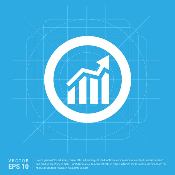 Tillväxt diagram ikon — Stock vektor