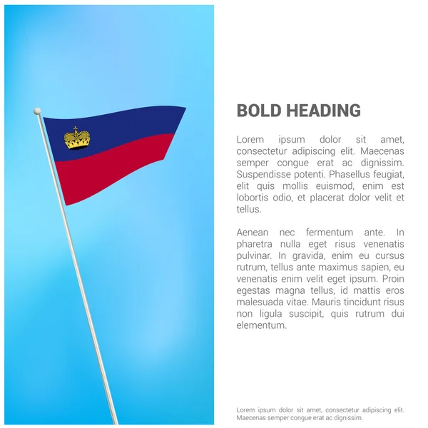 Brochura com bandeira do Liechtenstein — Vetor de Stock