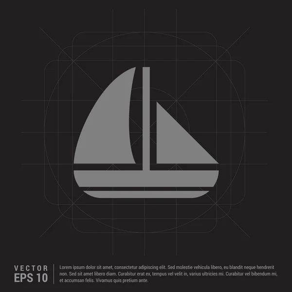 Jacht boot pictogram — Stockvector