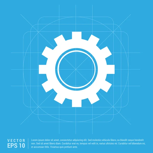 Engranaje, icono de rueda dentada — Archivo Imágenes Vectoriales