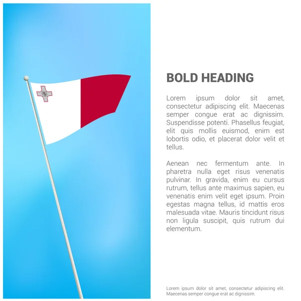 Broszura z Flaga Malty — Wektor stockowy