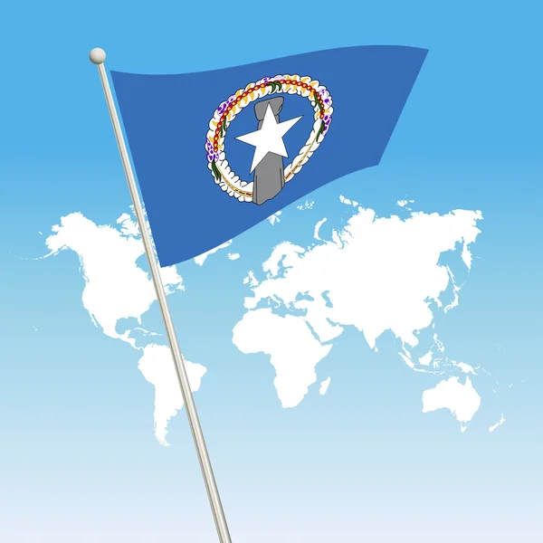 Noordelijke Marianen vlag symbool — Stockvector