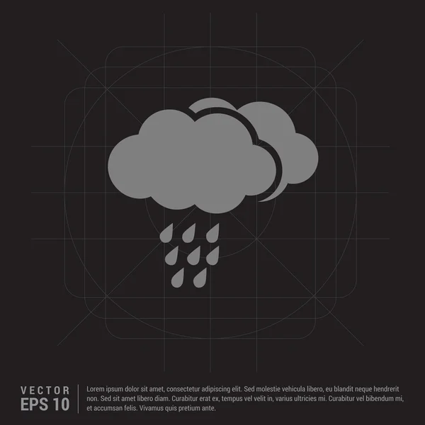 Icône météo pluie — Image vectorielle