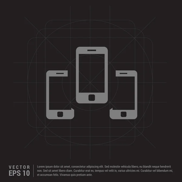 Icône de réseau smartphones — Image vectorielle