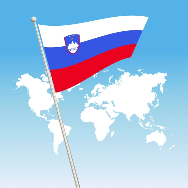 Szlovén zászló-szimbólum — Stock Vector