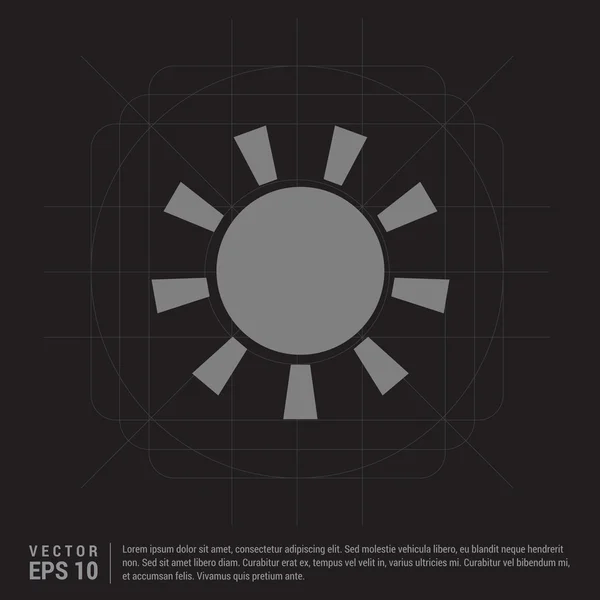 Sol, icono del símbolo solar — Archivo Imágenes Vectoriales