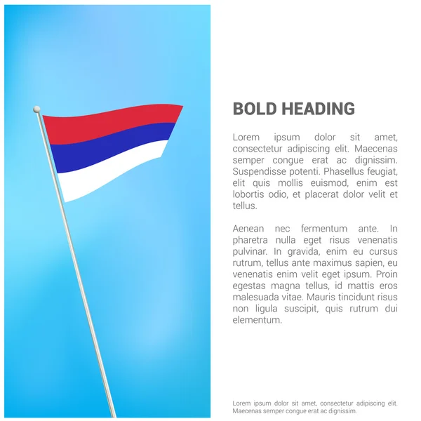 Republica Cumhuriyeti bayrağı broşürü — Stok Vektör