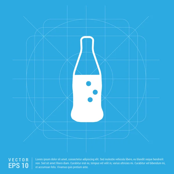 Значок пляшки з пляшкою содового напою — стоковий вектор