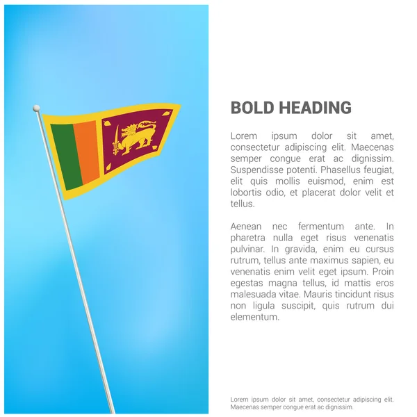 Folheto de bandeira do Sri Lanka — Vetor de Stock