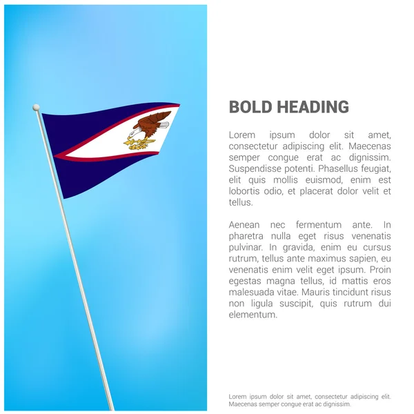 Brochure drapeau Samoa américaines — Image vectorielle