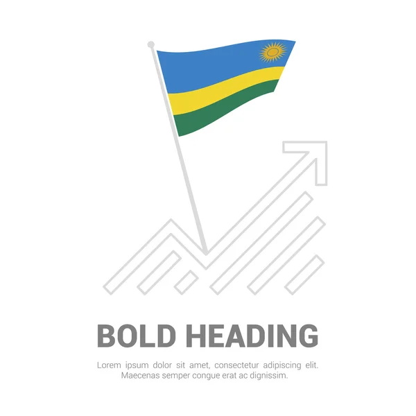 Icono de bandera de Ruanda — Vector de stock