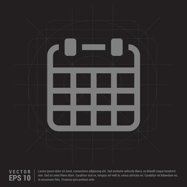 Calendario icono web — Vector de stock