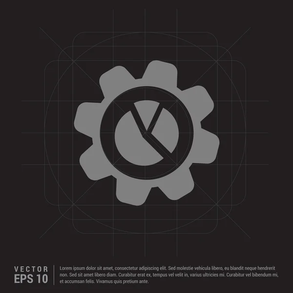 Gears web pictogram — Stockvector