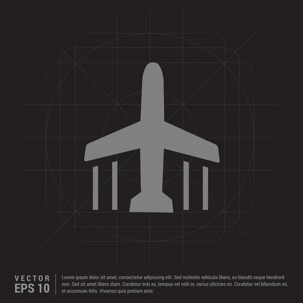 Passagier vliegtuig pictogram — Stockvector