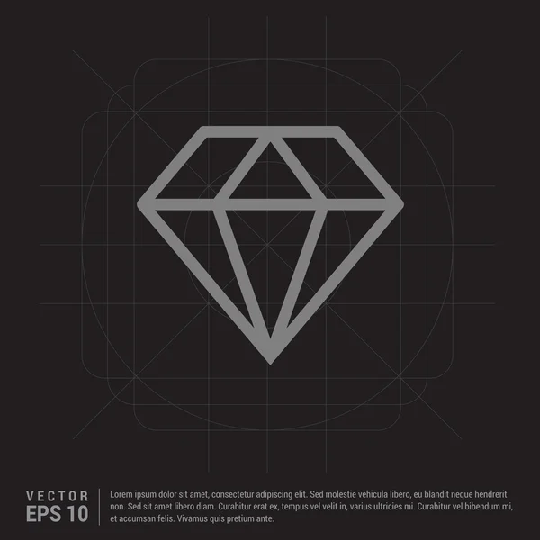 Icône diamant gemme — Image vectorielle