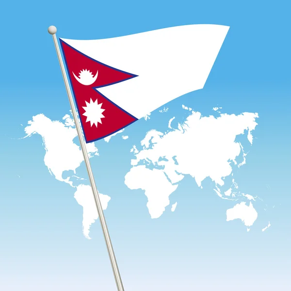 Symbolem flaga Nepalu — Wektor stockowy