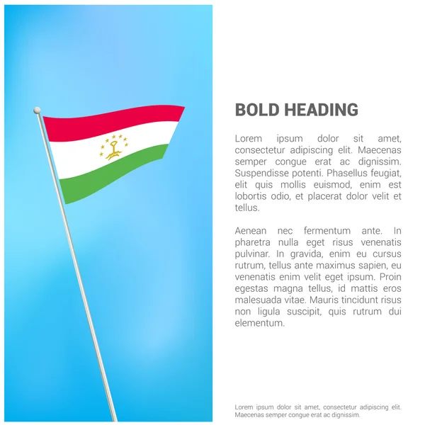 Brochure drapeau du Tadjikistan — Image vectorielle