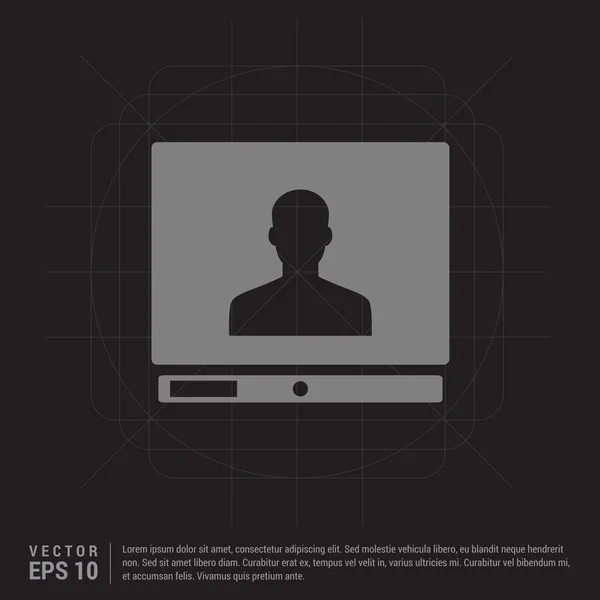 Ikonę użytkownika laptopa — Wektor stockowy