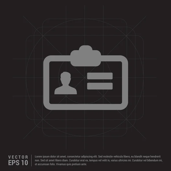 Icône de carte d'identité personnelle — Image vectorielle