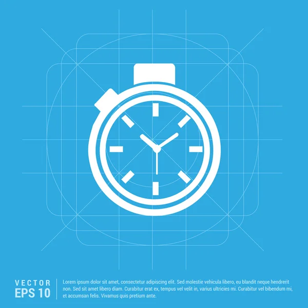 Reloj plano icono de la aplicación web — Vector de stock