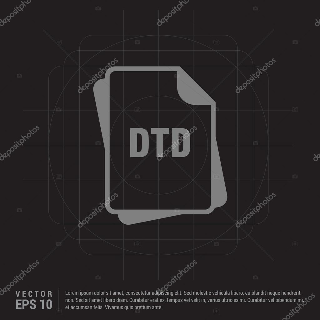 dtd file format icon stock vector ibrandify 103915890 dtd format