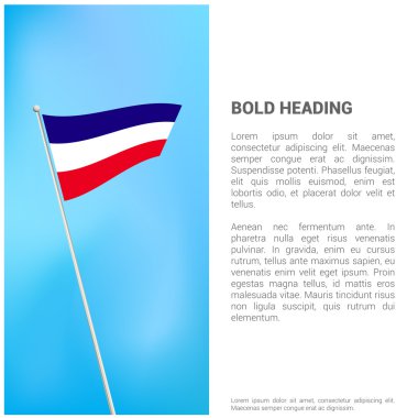 Broşür Hollanda bayrağı ile