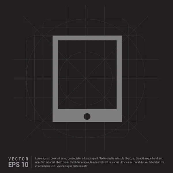 Tablet PC icono plano — Vector de stock