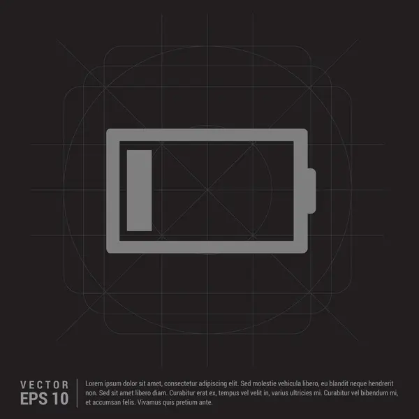 Lage batterijpictogram — Stockvector