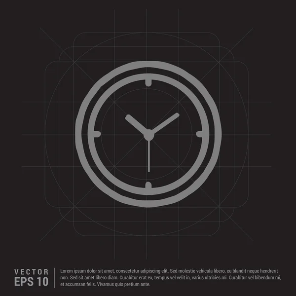 Tiempo, icono del reloj — Vector de stock