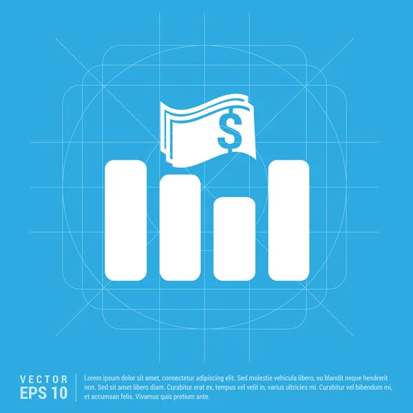 Icono de crecimiento del dólar — Vector de stock