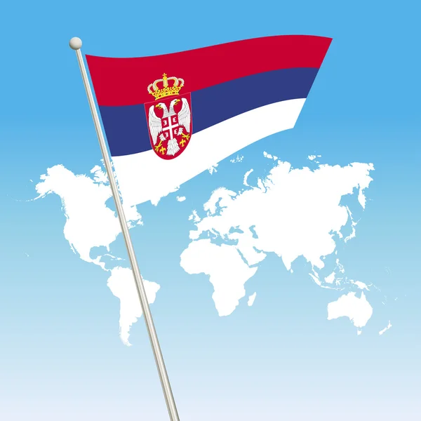 Bandera de Serbia — Archivo Imágenes Vectoriales