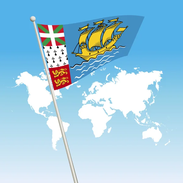 Symbole du drapeau Saint Pierre et Miquelon — Image vectorielle