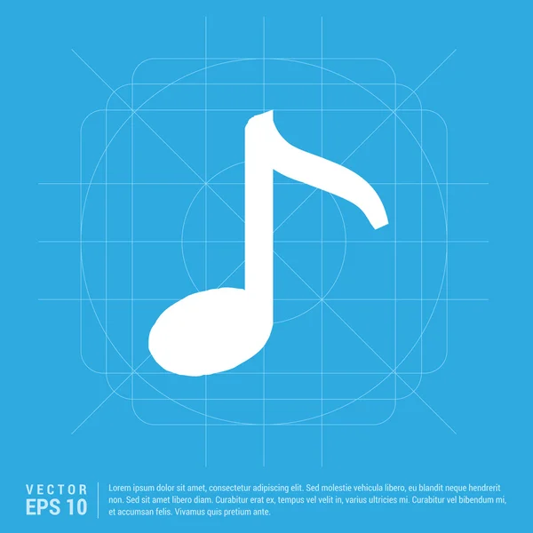 Music note icon — Stock Vector