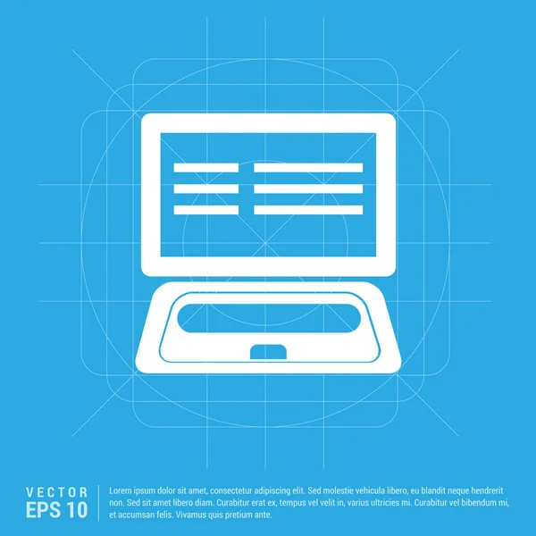 Ícone monitor de computador — Vetor de Stock