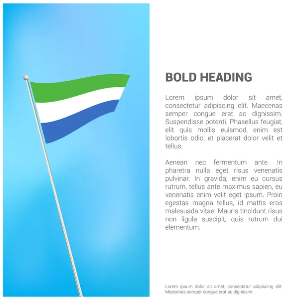 Sierra leone flag broschüre — Stockvektor
