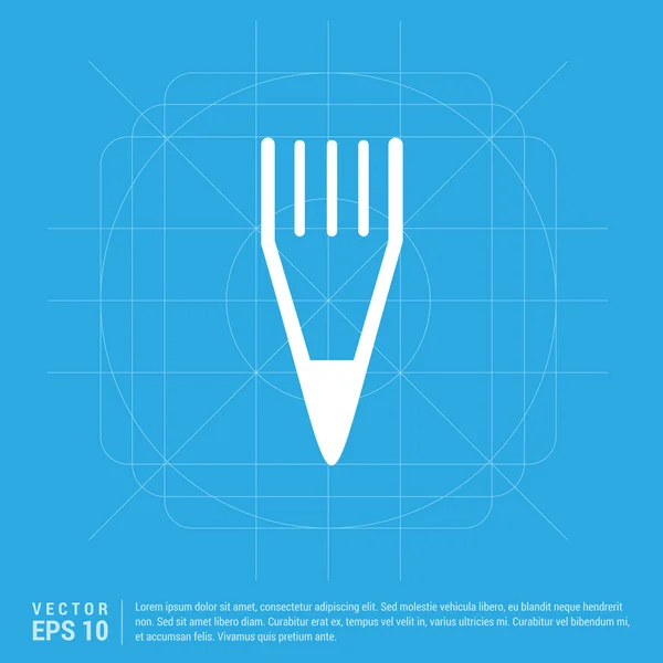 Icono de lápiz de diseño plano — Archivo Imágenes Vectoriales