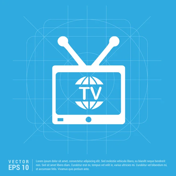 Tv, television icon — Stock Vector