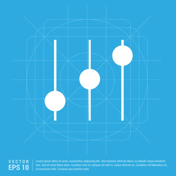 Ses ayarları ekolayzer simgesi — Stok Vektör