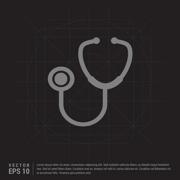 Medical stethoscope icon — Stock Vector