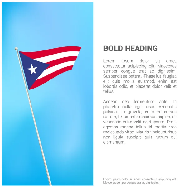 Φυλλάδιο σημαία του Πουέρτο Ρίκο — Διανυσματικό Αρχείο