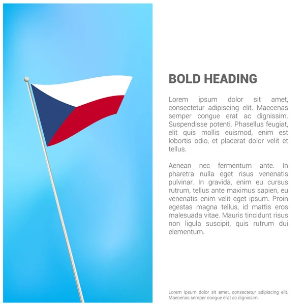 Брошура прапор Чехії — стоковий вектор