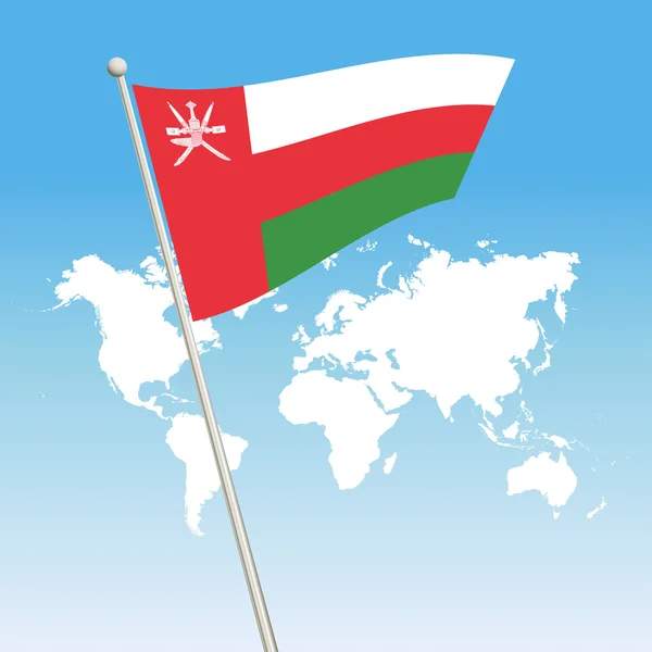 Oman vlag symbool — Stockvector