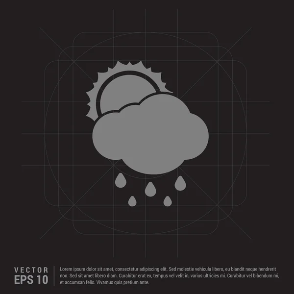 Icône nuage pluie — Image vectorielle